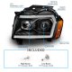 Jeep Grand Cherokee 2005-2007 Black Projector Headlights LED DRL Switchback Signals