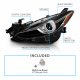 Mazda 3 2014-2016 Black Projector Headlights LED Halo