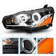 Mitsubishi Lancer 2008-2017 Black Projector Headlights LED Halo DRL
