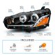 Mitsubishi Lancer 2008-2017 Black Projector Headlights LED Halo DRL