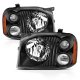 Nissan Frontier 2001-2004 Black Headlights