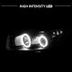 Scion xB 2008-2010 Black Projector Headlights LED Halo