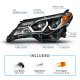 Toyota RAV4 2013-2015 Black Projector Headlights LED DRL