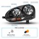 VW Jetta Sedan 2006-2010 Black Headlights