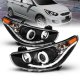 Hyundai Accent 2012-2014 Black Projector Headlights LED Halo