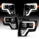 Ford F150 2009-2014 Black Projector Headlights LED DRL A4