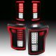 Ford F150 2015-2017 Black Chrome Full LED Tail Lights Edge Tube