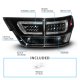 Jeep Grand Cherokee 2011-2013 Black Tube LED Tail Lights