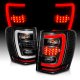 Jeep Grand Cherokee 1999-2004 Black Tube LED Tail Lights