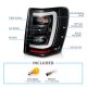 Jeep Grand Cherokee 1999-2004 Black Tube LED Tail Lights
