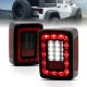 Jeep Wrangler 2007-2015 Black Smoked LED Tail Lights