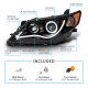 Toyota Camry 2012-2014 Black Halo Projector Headlights LED DRL