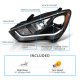 Hyundai Genesis Coupe Ultimate 2013-2016 Black HID Projector Headlights DRL