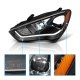 Hyundai Genesis Coupe Ultimate 2013-2016 Black HID Projector Headlights DRL