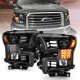 Ford F150 2015-2017 Black Projector Headlights LED DRL Sequential Signals