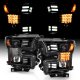 Ford F150 2015-2017 Black Projector Headlights LED DRL Sequential Signals