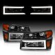 Chevy Colorado 2004-2012 Black DRL Headlights