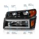 Chevy Colorado 2004-2012 Black DRL Headlights