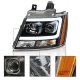 Chevy Avalanche 2007-2013 Black Projector Headlights DRL