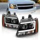 Chevy Tahoe 2007-2014 Black Projector Headlights DRL