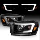 Dodge Ram 3500 2006-2009 Black Headlights DRL