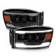 Dodge Ram 3500 2006-2009 Black Full LED Projector Headlights DRL Signals