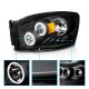 Dodge Ram 2006-2008 Black Projector Headlights LED Halo