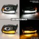 Dodge Ram 2500 2010-2018 Black Projector Headlights LED DRL Switchback Signals