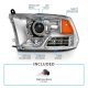 Dodge Ram 2500 2010-2018 Projector Headlights LED Halo Signals