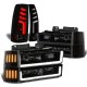Chevy 3500 Pickup 1994-1998 Black Smoked DRL Headlights Marker Set Custom Tube LED Tail Lights