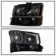 Chevy Avalanche 2003-2006 Black Smoked Headlights Bumper Lights
