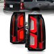 Chevy Tahoe 2015-2020 Black LED Tail Lights Tron Style