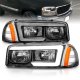 GMC Yukon 2000-2006 Black Headlights LED DRL