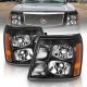 Cadillac Escalade 2003-2006 HID Headlights Black Chrome