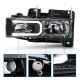 Chevy 1500 Pickup 1988-1998 Black Headlights C-Tube DRL
