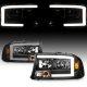 Dodge Dakota 1997-2004 Black LED DRL Headlights
