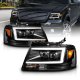 Ford F150 2004-2008 Black LED DRL Projector Headlights