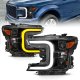 Ford F150 2018-2020 Black LED Projector Headlights DRL Switchback Signals
