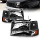 Ford F250 1992-1996 Black Headlights