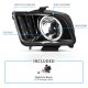 Ford Mustang 2005-2009 Black Halo Headlights
