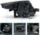 Ford Explorer 2011-2015 Black Projector Headlights LED DRL
