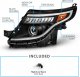 Ford Explorer 2011-2015 Black Projector Headlights LED DRL