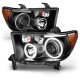 Toyota Sequoia 2008-2017 Black Projector Headlights LED Halo