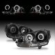 VW Rabbit 2006-2009 Black Projector Headlights LED Halo