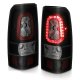 Chevy Silverado 2003-2006 Black Smoked Halo LED Tail Lights