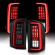 Chevy Silverado 2500HD 2007-2014 Black Full LED Tail Lights Red Tube