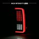 Chevy Silverado 2007-2013 Black Smoked Full LED Tail Lights Red Tube