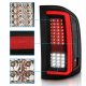 Chevy Silverado 2500HD 2007-2014 Black Smoked Full LED Tail Lights Red Tube