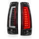 GMC Jimmy Full Size 1992-1994 Black LED Tail Lights DRL Tube