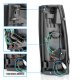 GMC Sierra 3500 1988-1998 Black LED Tail Lights DRL Tube